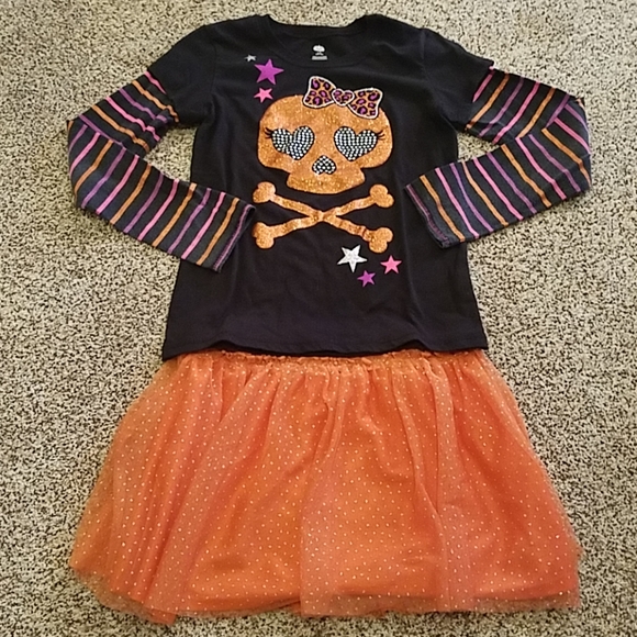 Other - Orange and Black Skeleton Outfit